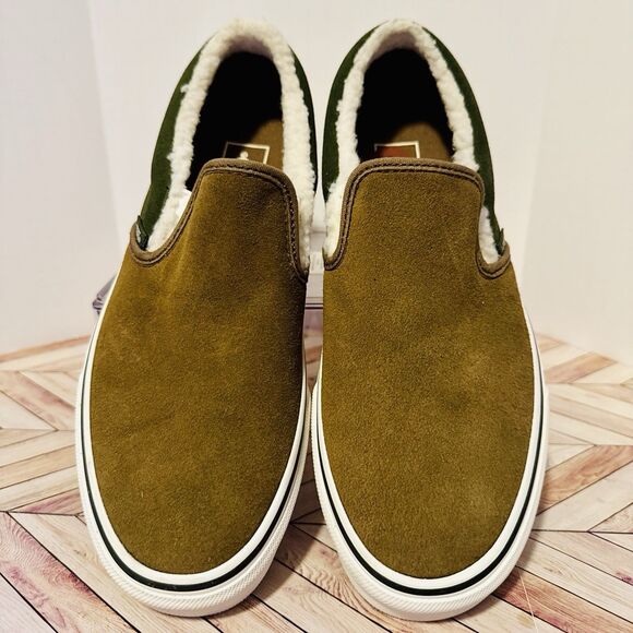 Vans Classic Slip-On Suede Sherpa Kangaroo Brown M 8 W 9.5 Sneakers‎ VN0009Q7BYW main image 3